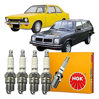Kit 4 Velas de Ignição NGK para GM Chevette e Marajó 1.0, 1.4 e 1.6 8V