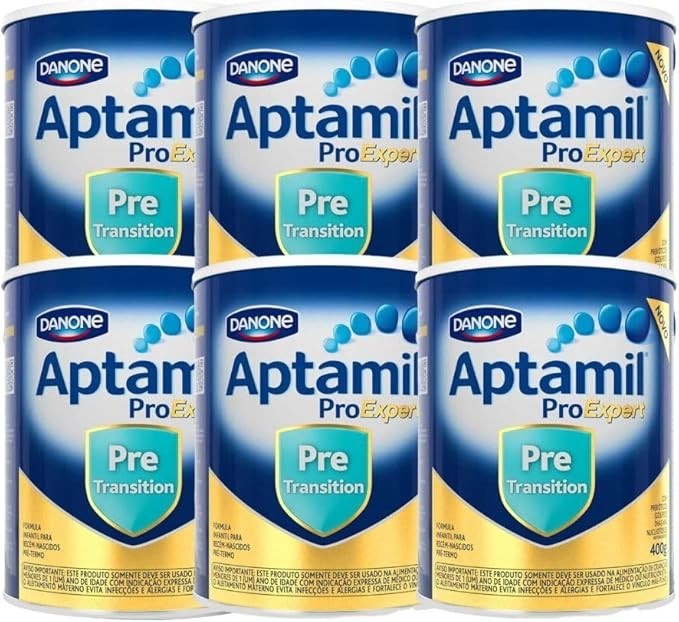 Fórmula Infantil Aptamil Pre Transition 400g - Kit 6 latas
