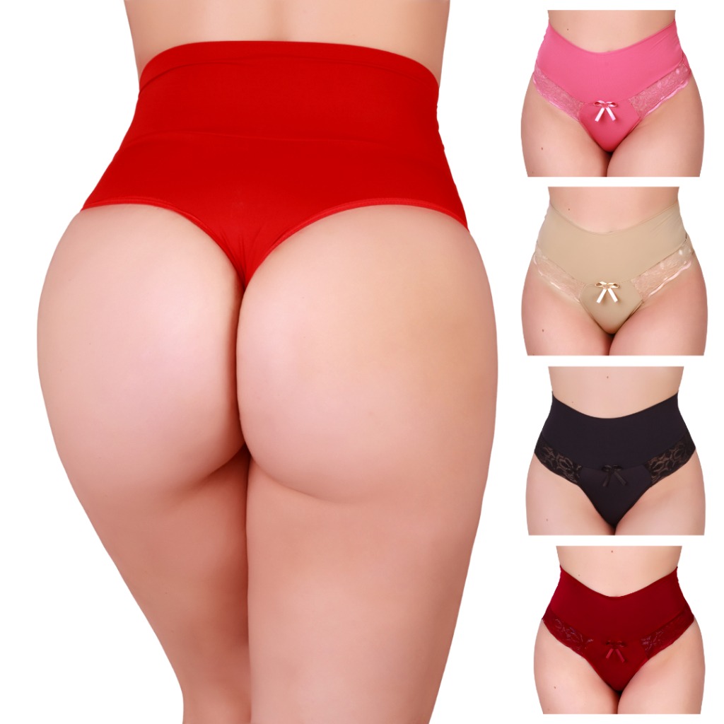kit-5-calcinha-cintura-alta-fio-empina-bumbum-conforto-e-sustentacao