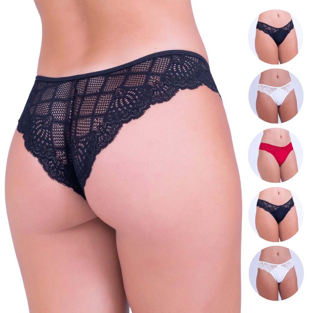 Kit 5 Calcinhas Renda: Luxo e Conforto!
