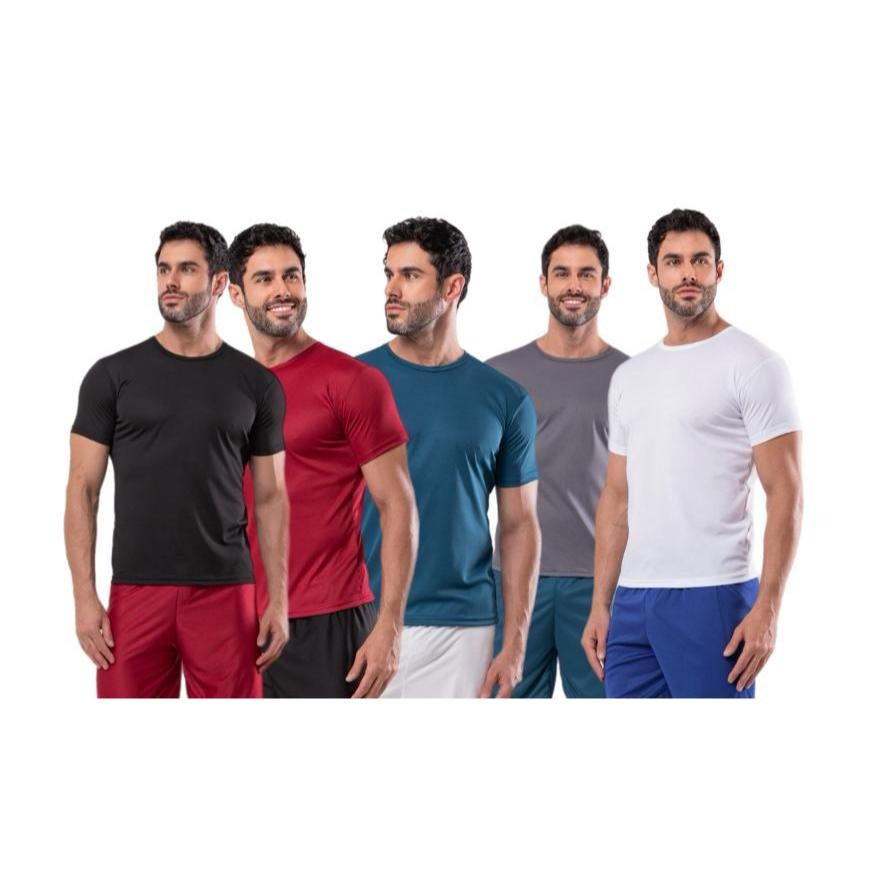 Kit 5 Camisetas Dryfit para Academia e Corrida - Unissex