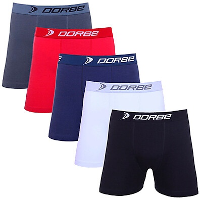 Kit 5 Cuecas Boxer Algodão Dorbe Não Enrola – Conforto Real