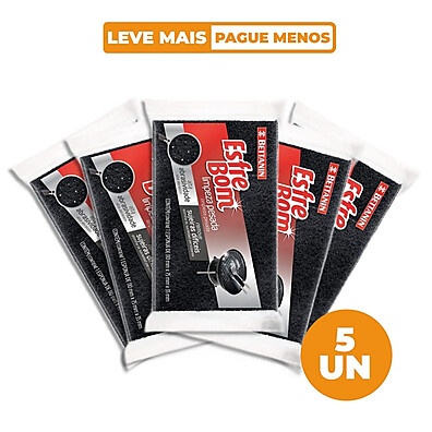 Kit 5 Esponjas Multiuso EsfreBom – Limpeza Pesada sem Esforço