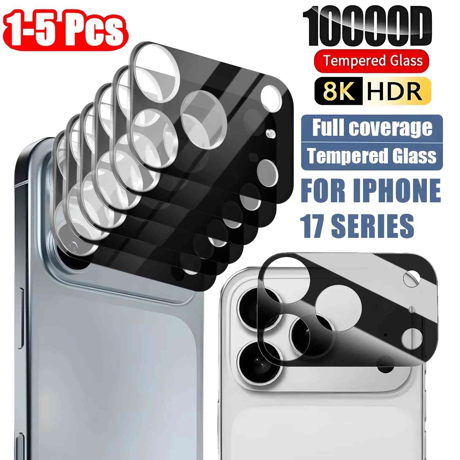 Kit 5 Lentes Blindadas iPhone: Vidro 9H + Aro Metal Premium