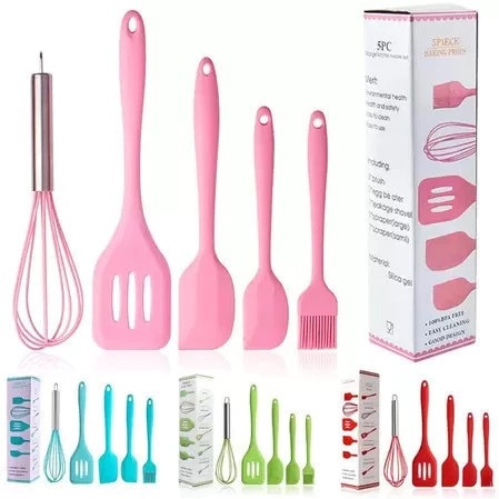 Kit 5 Peças Utensílios de Cozinha em Silicone: Praticidade e Segurança na Mesa
