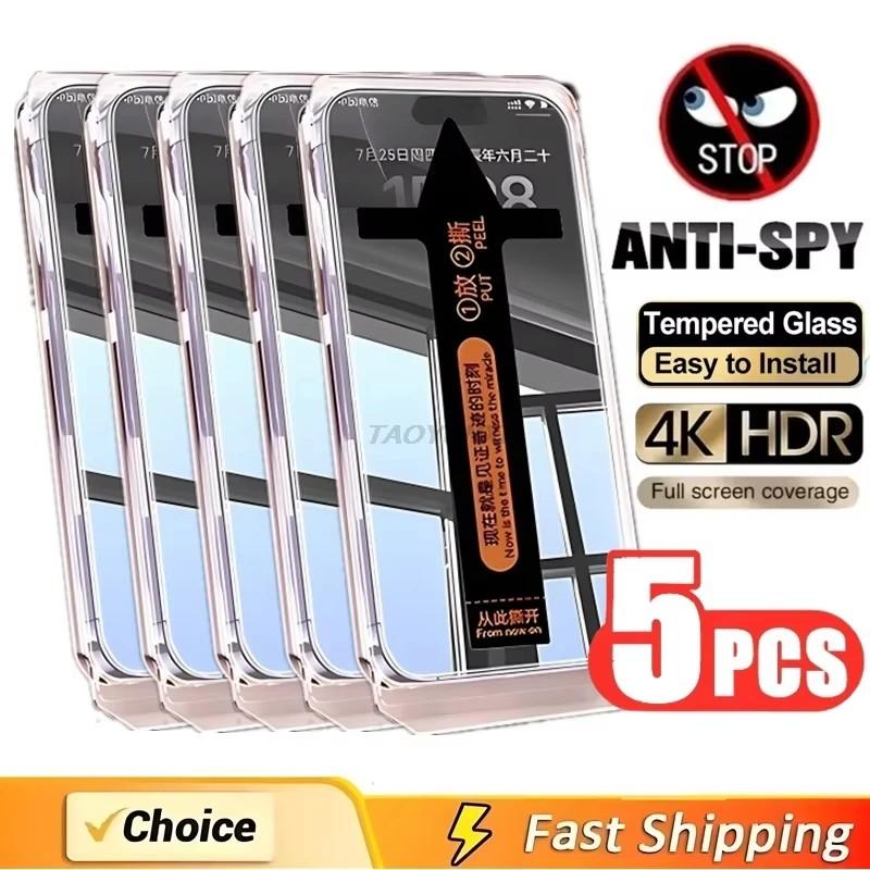 Kit 5 Películas de Privacidade Anti-Spy para iPhone