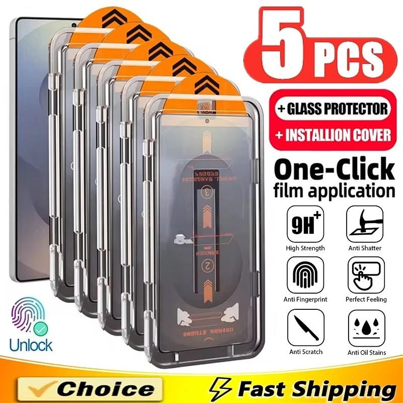Kit 5 Películas Samsung S24/S25 Ultra: Fácil e Sem Poeira