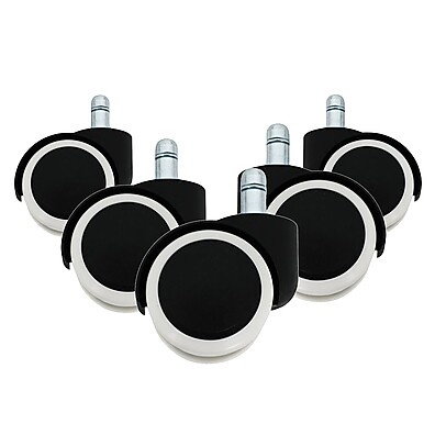 Kit 5 Rodízios para Cadeira – Nylon Resistente e Silencioso