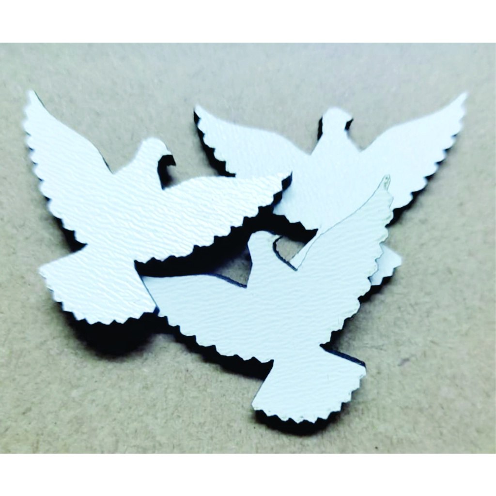 Kit 50 Mini Pombas em MDF Branco 3mm – Ideal para Decoração e Artesanato