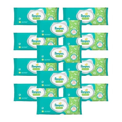 Kit 576 Toalhinhas Umedecidas Pampers Aloe Vera – Limpeza Suave e Refrescante para o Bebê