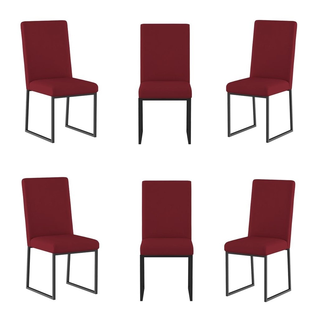 Kit 6 Cadeiras de Jantar Industriais: Conforto e Estilo