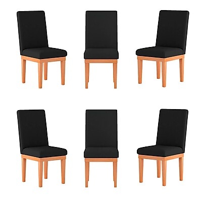 Kit 6 Cadeiras Estofadas Suede: Conforto e Elegância