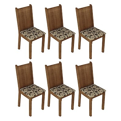 Kit 6 Cadeiras Madesa 4290: Rustic e Elegante!