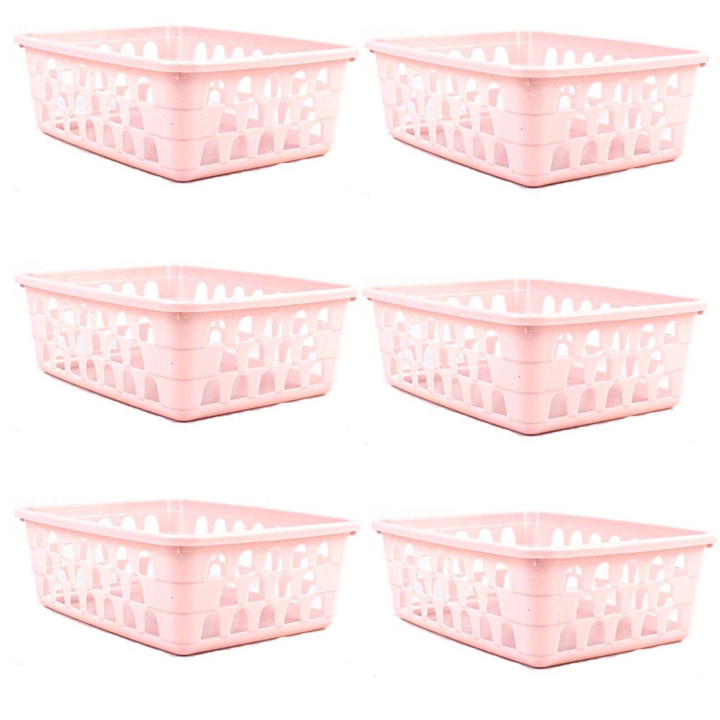Kit 6 Cestos Rosa Organizador – Versátil e Moderno