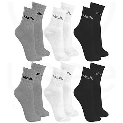 Kit 6 Pares Meias Cano Médio Com Felpa Mash – Conforto Premium