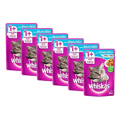 kit-6-racao-whiskas-adulto-atum-85g