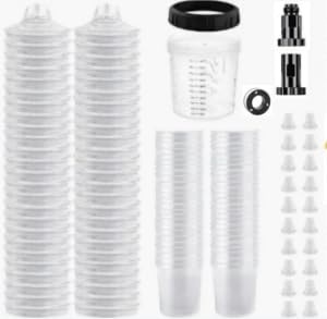BlumWay - Kit com 50 Copos Descartáveis para Pistola de Pintura HVLP/LVLP 600ml