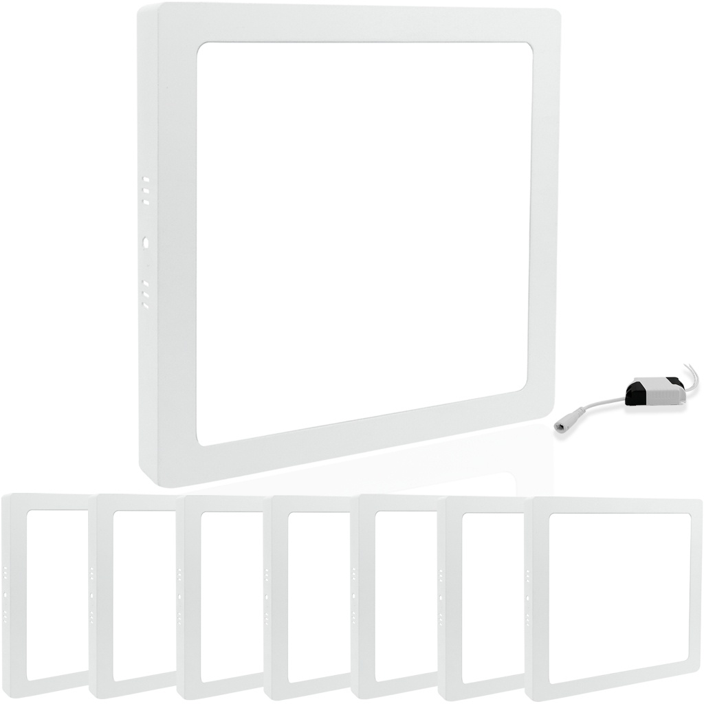 Kit 8 Painéis LED 25W Quadrados: Iluminação Moderna e Econômica