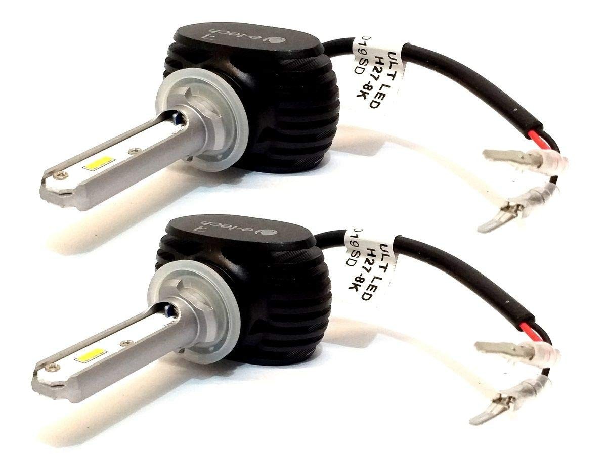 Kit Lâmpada Ultra LED H27 40W 8000K E-TECH: Iluminação Potente e Moderna para Seu Veículo