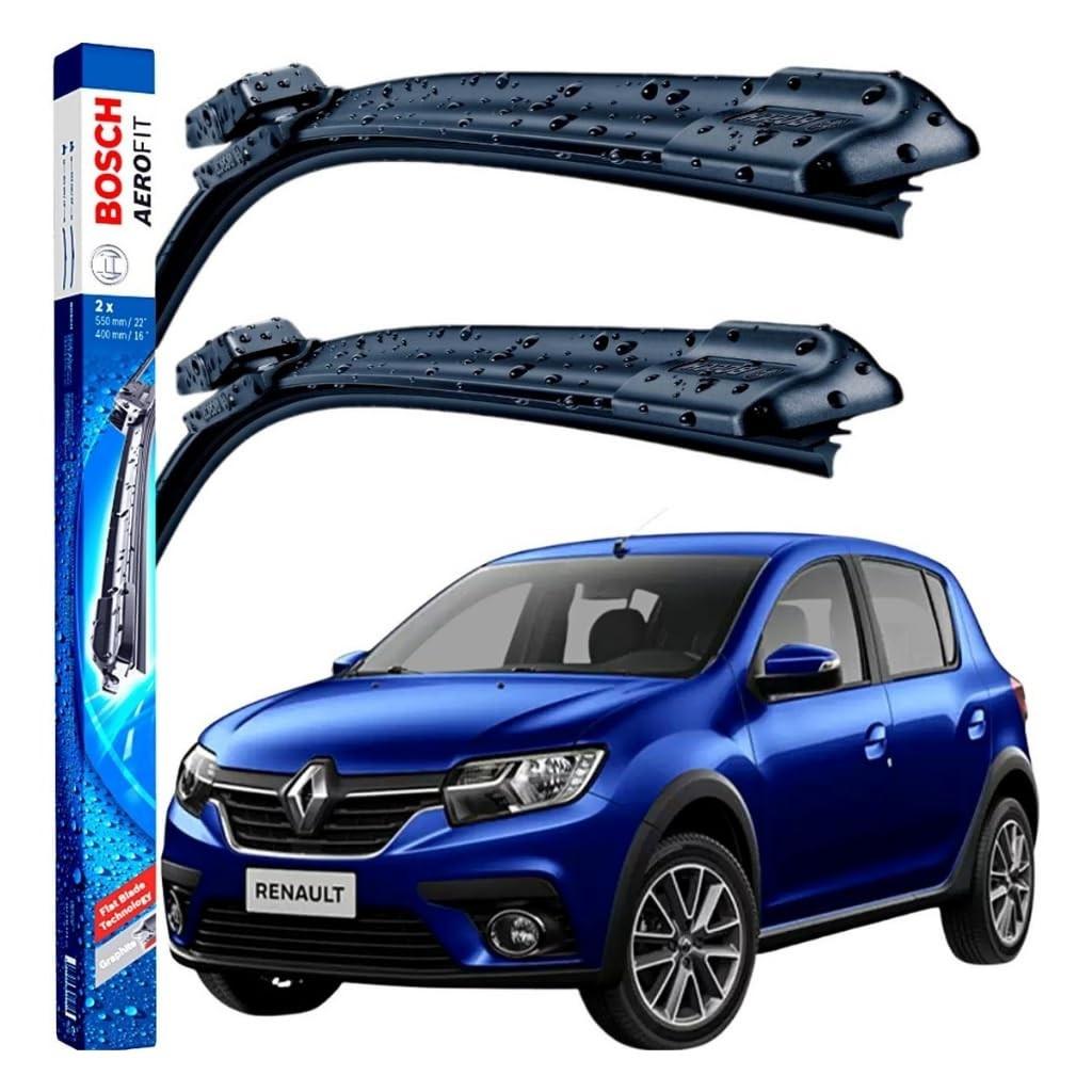 Kit Palhetas Limpador Parabrisa Sandero 2014-2022 - Encaixe Clip Premium