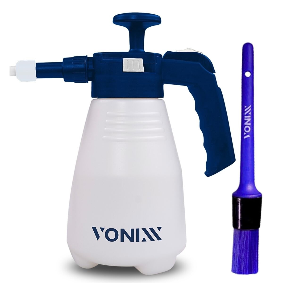 Kit Essencial: Pulverizador Snow Foam Manual Vonixx + Pincel Detalhamento Externo