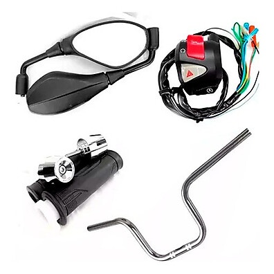 Kit Acessórios Moto: Retrovisor, Manopla e Mais!