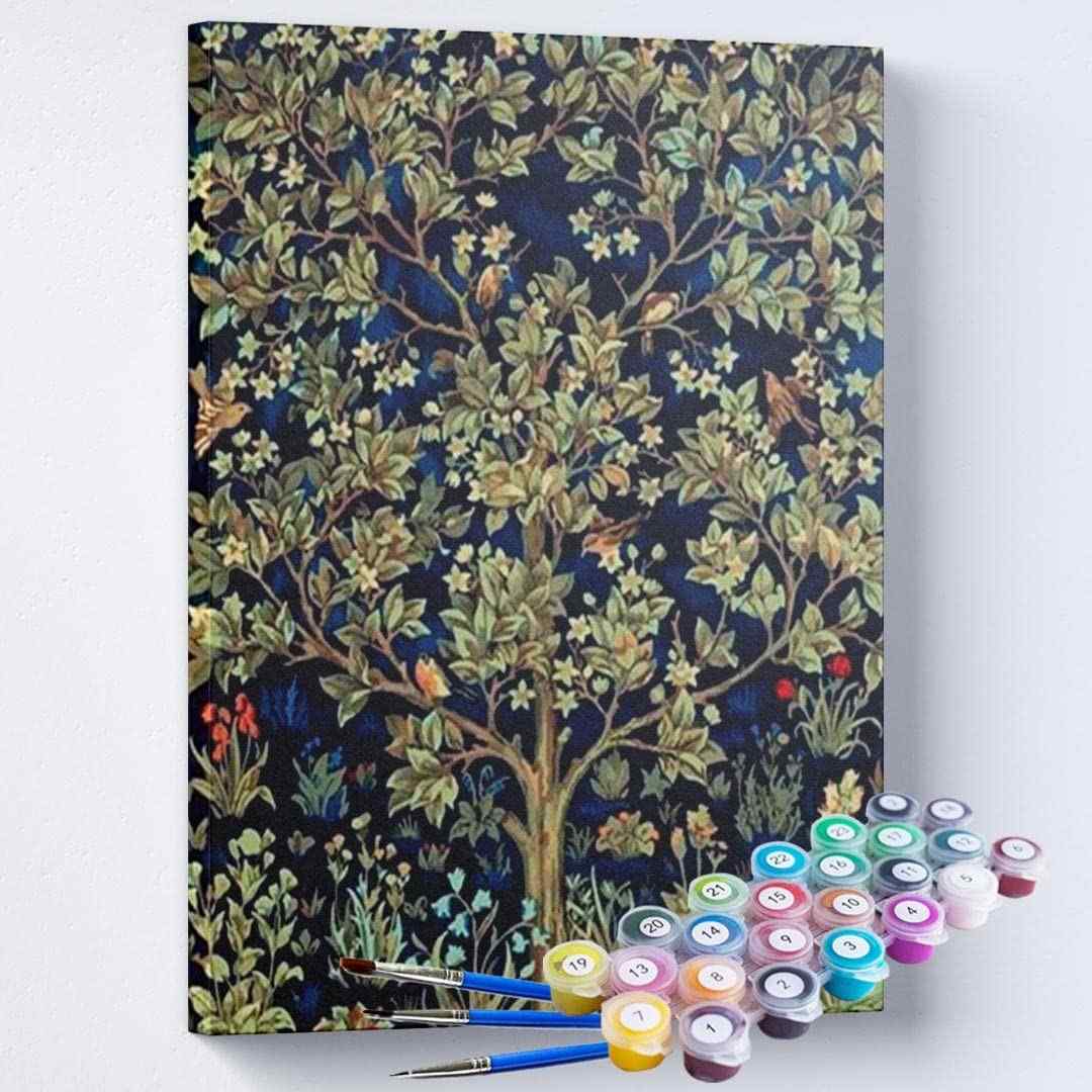 Kit de Pintura Terapêutica Árvore Magnífica - 40x50 cm - Pintura Acrílica Relaxante para Adultos