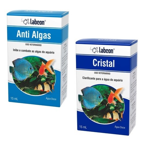 Kit Alcon Labcon Anti Algas + Cristal 15ml: Limpeza Total