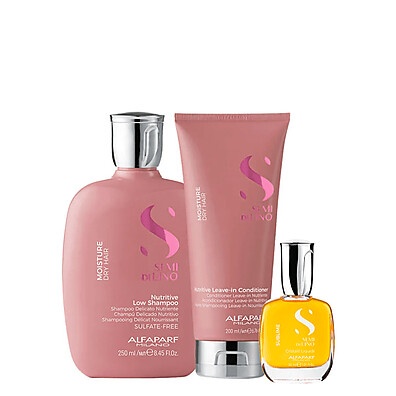 Kit Alfaparf Moisture: Shampoo, Condicionador e Cristalli