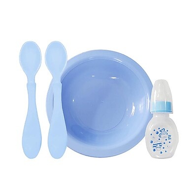 Kit Alimentação Bebê: Pratinho, Chuquinha e Mamadeira