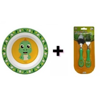 Kit Alimentação Infantil: Tigela + Talheres Divertidos!