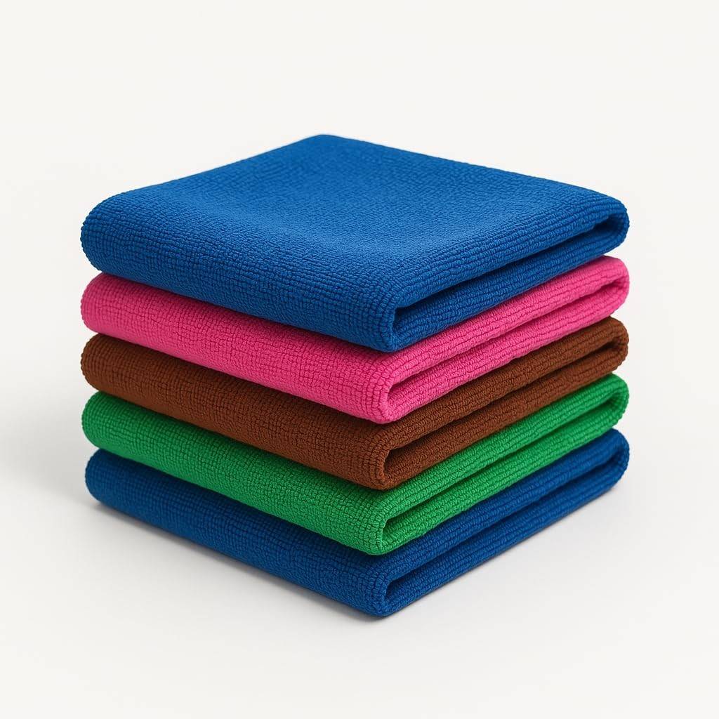 Kit 5 Panos de Microfibra 30x30cm - Alta Absorção, Reutilizáveis, Sem Fiapos, para Vidros, Carros e Cozinha