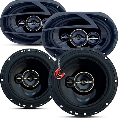 Kit Alto-Falante Hurricane Aurum 6" e 6x9" 380W RMS