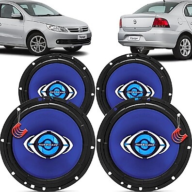 Kit Alto Falantes Hurricane Class 520w para VW Voyage G5