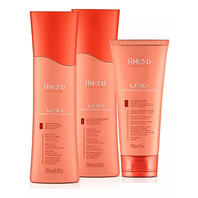 Kit Amend Liso Descomplicado: Shampoo, Condicionador e Leave-in para Cabelos Lisos por Até 5 Dias