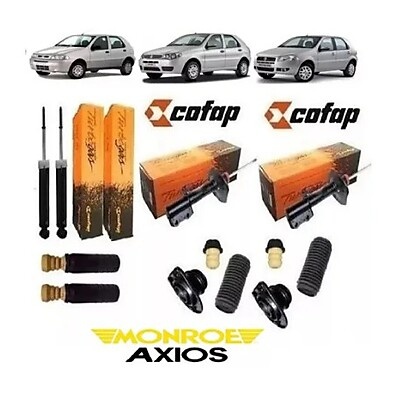 Kit Amortecedores Cofap + Axios para Palio Fire: Complete sua suspensão com qualidade original