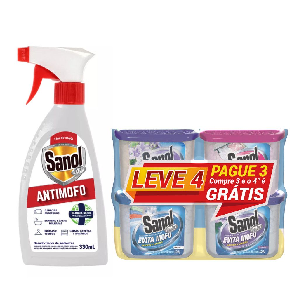 Kit Antimofo Sanol: Adeus Mofo e Umidade!