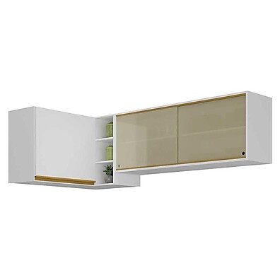 Kit Armário Aéreo Veneza 90cm + 120cm: Elegância na Cozinha