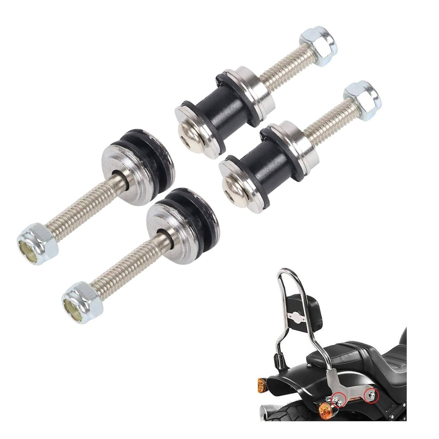 AUFER Kit Ferragens Sissy Bar Rápido Sportster XL 883 1200 (2004-2024) - Ancoragem Segura e Estilo