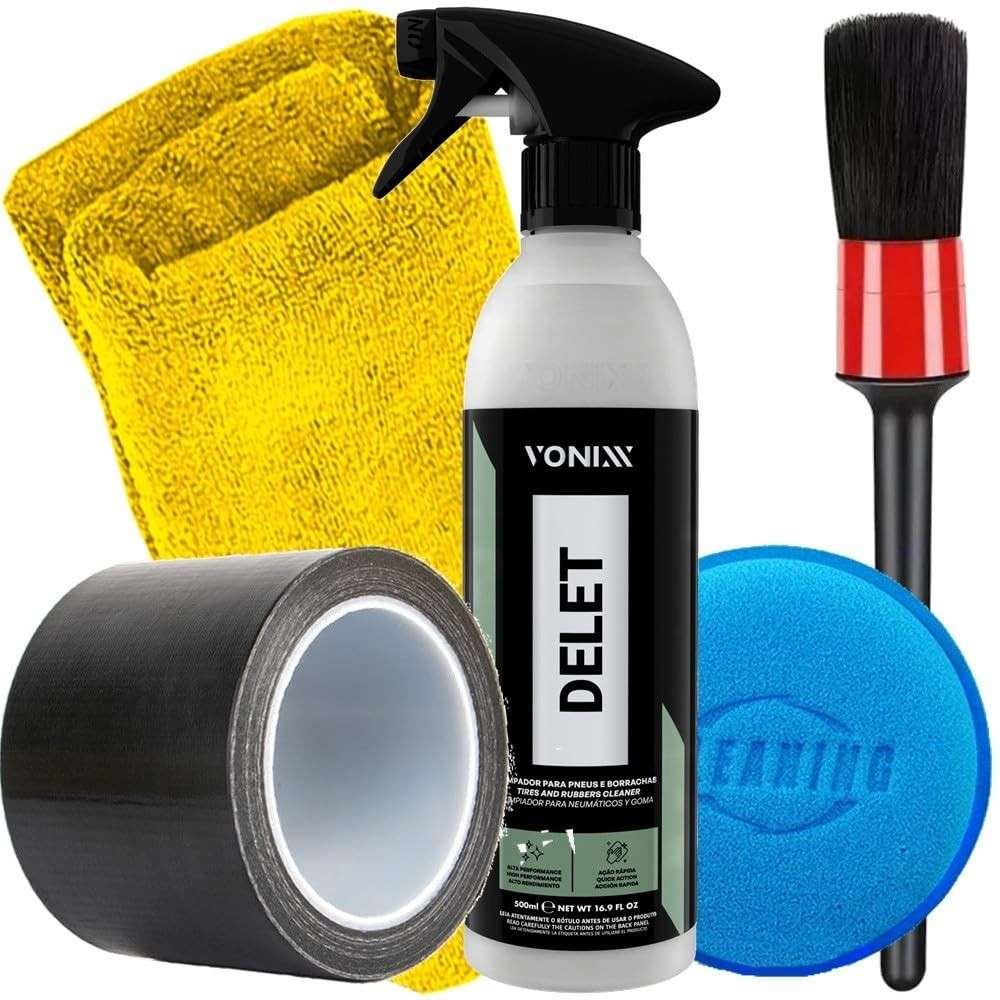Kit Completo Estética Automotiva Vonixx & Karbox: Limpeza e Recuperação de Couro