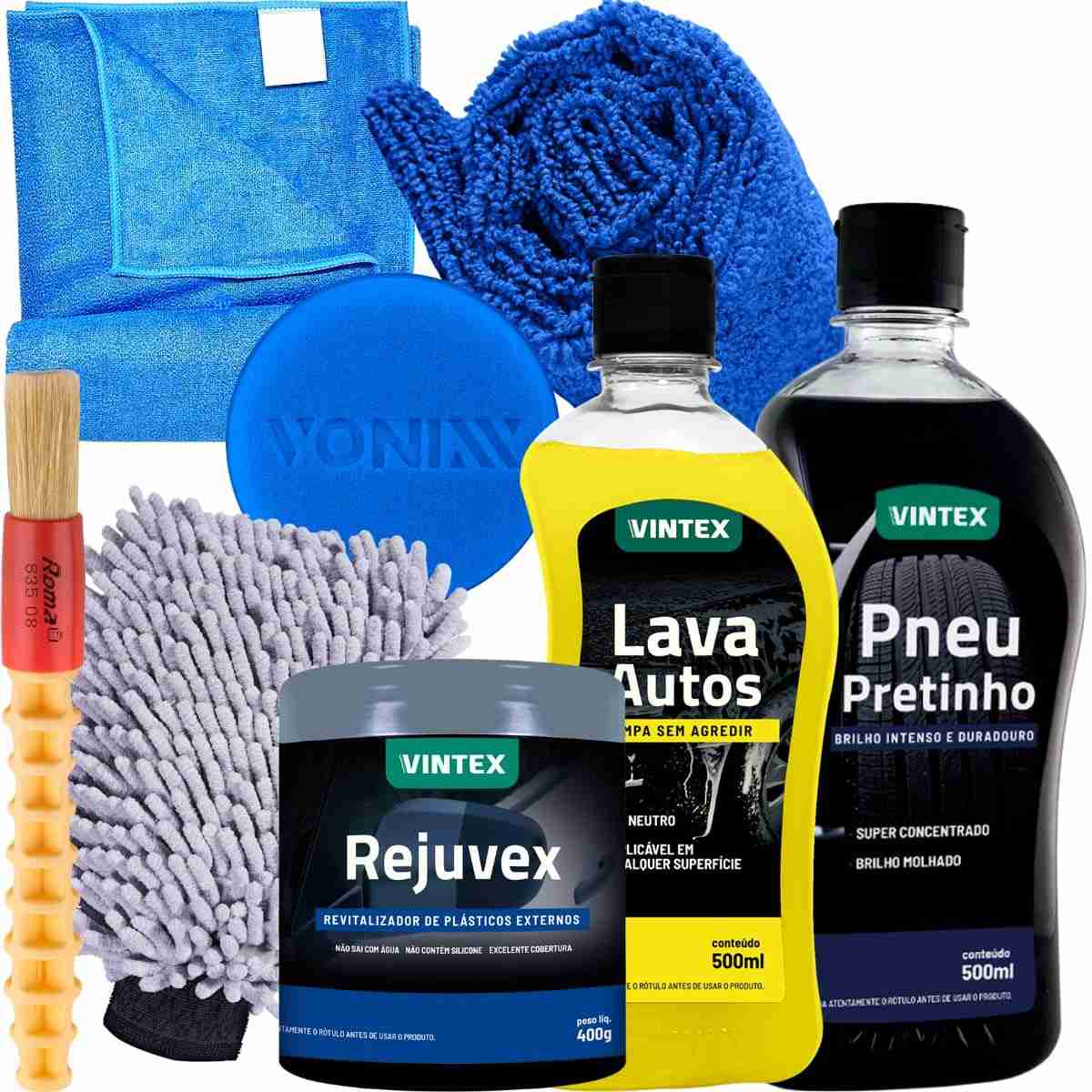 Kit Completo Vonixx: Deixe Sua Moto Impecável! Lava Autos, Pretinho, Luva e Mais