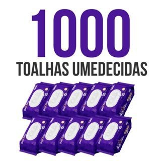 Kit Baby Star Roxa 1000 Lenços Umedecidos – Tampa Flip-Top