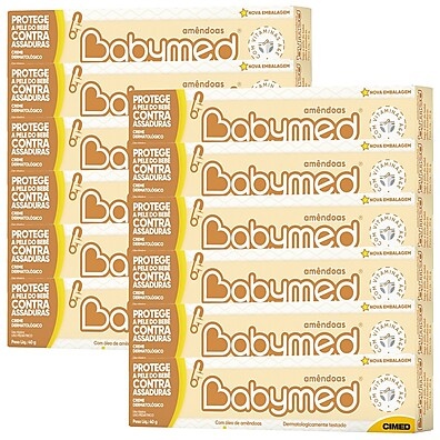 Kit Babymed Amêndoas 12 Unidades: Pomada para Assadura do Bebê