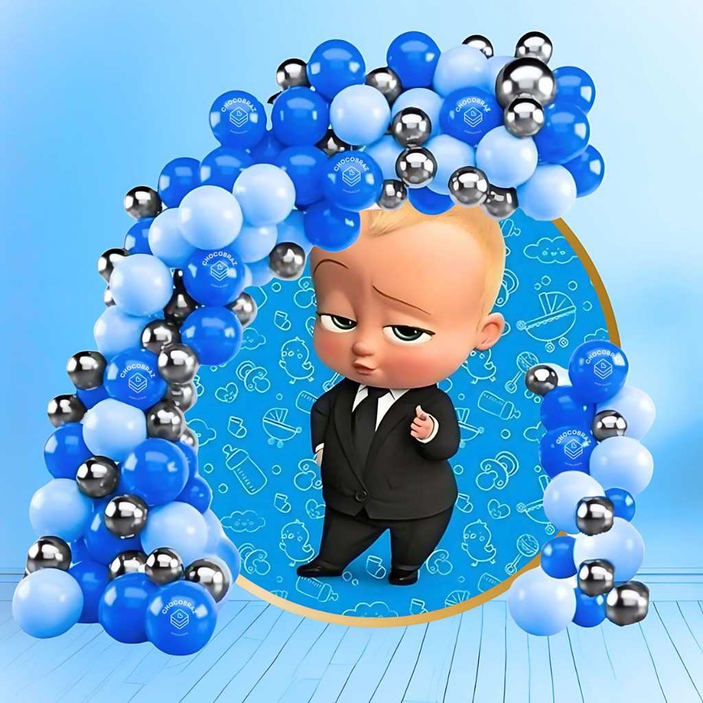 Kit Balões Azul e Prata: 125 Bexigas!