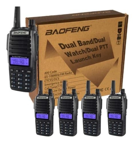 Kit 5 Rádios Comunicadores Baofeng UV-82 Dual Band: Alcance e Confiabilidade