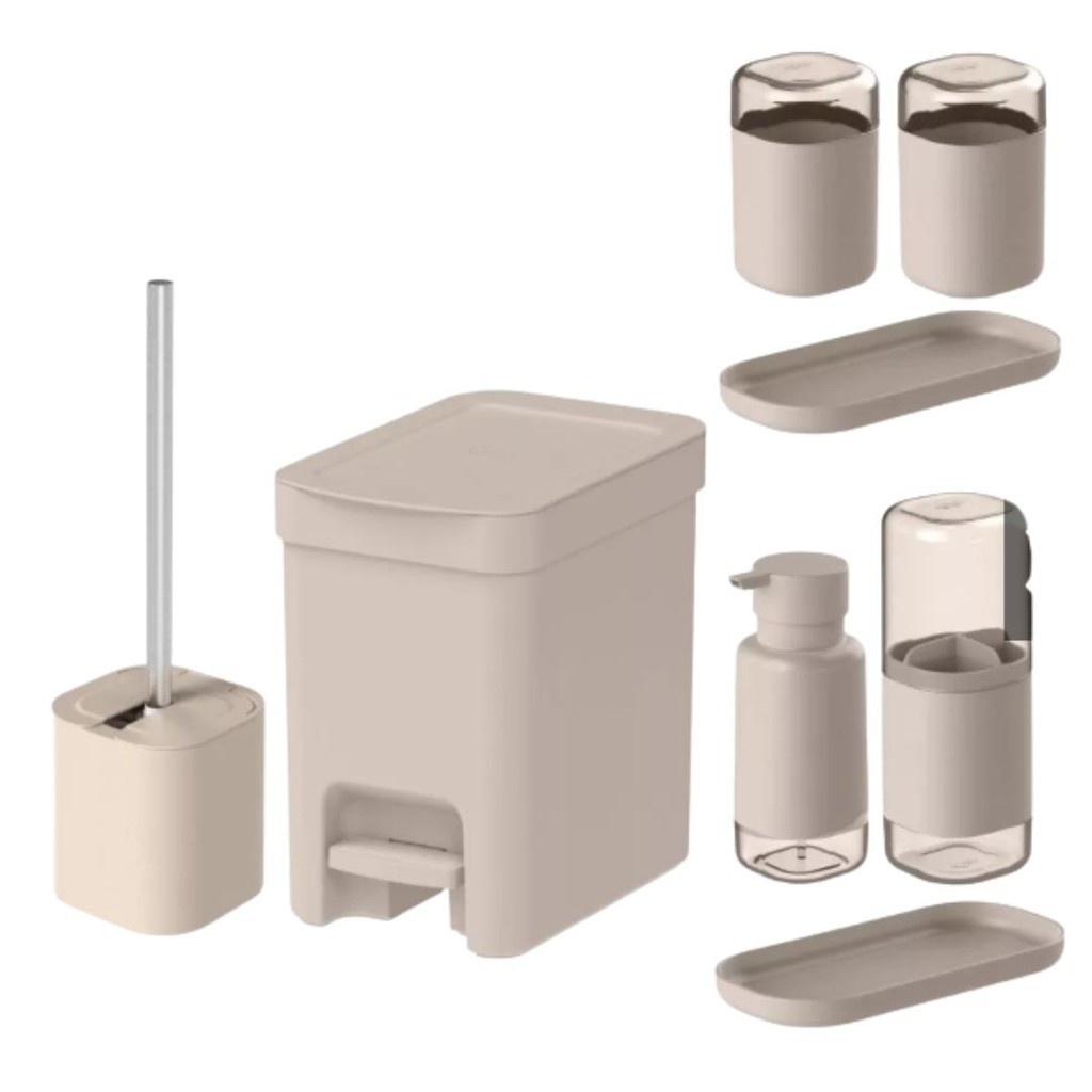 Kit Banheiro Completo: 8 Peças para Organizar!