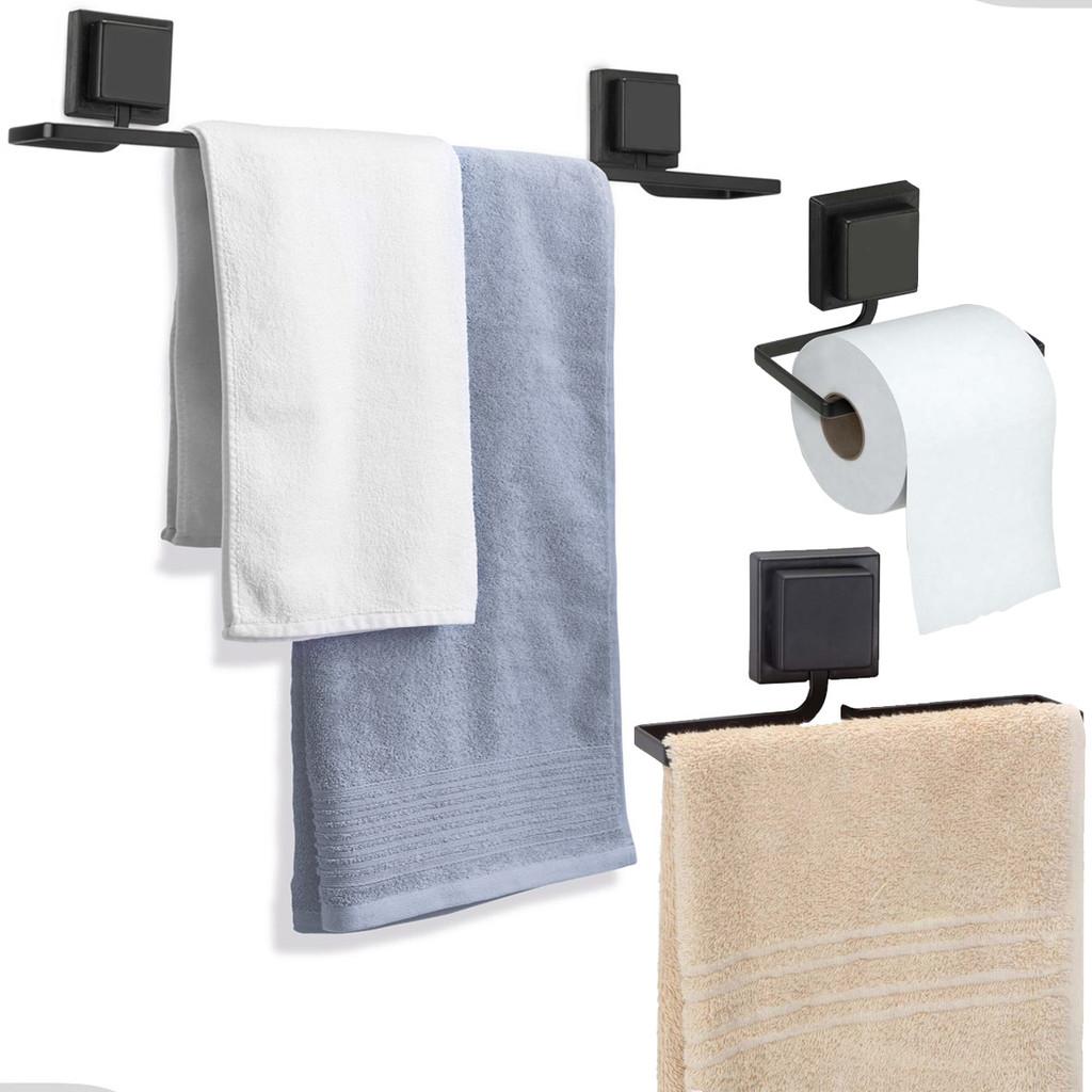 Kit Banheiro Preto Sem Furo: Organize com Estilo!