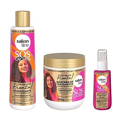 Kit Banho SOS Cachos: Hidratação e Brilho!