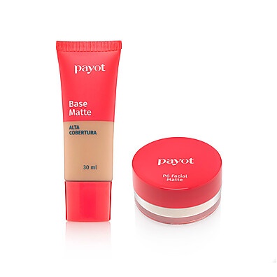Kit Base Alta Cobertura + Pó Matte Payot: Pele Perfeita em Minutos