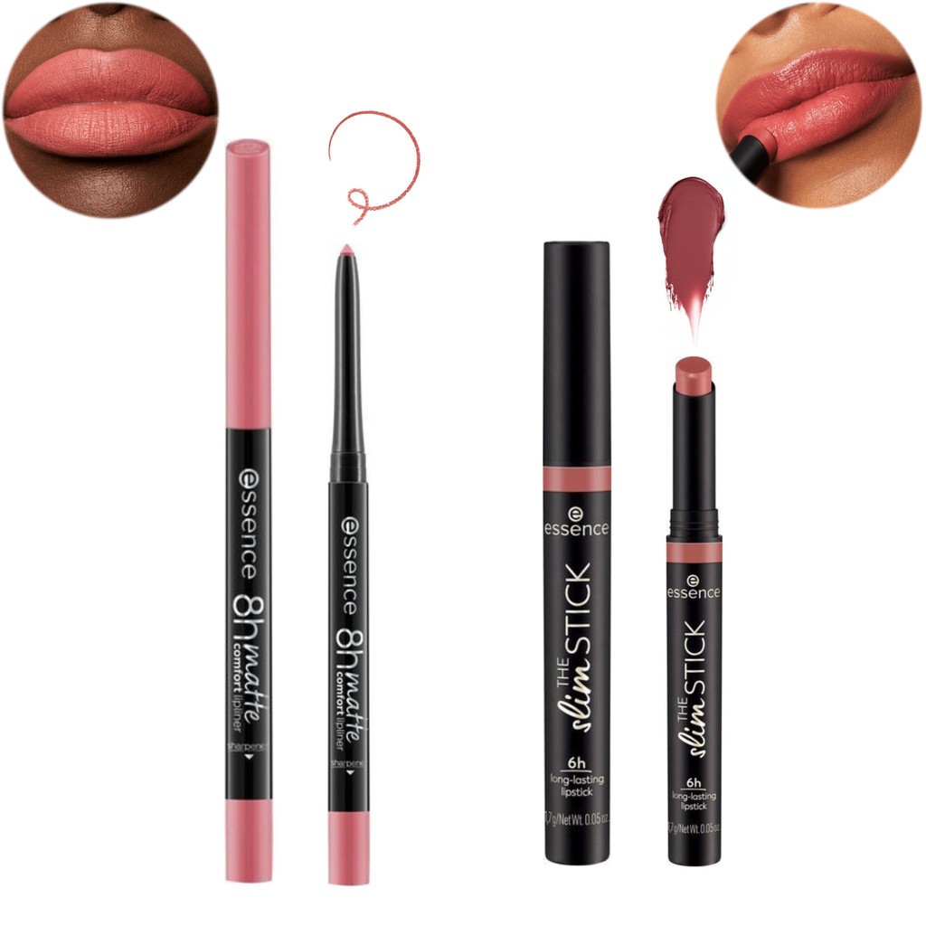 Kit Batom + Lápis essence: Lábios Perfeitos!